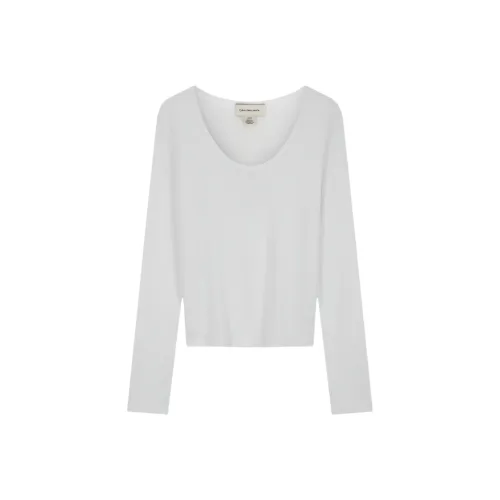 CALVIN KLEIN Regular T Shirt Women's YAA Moon White