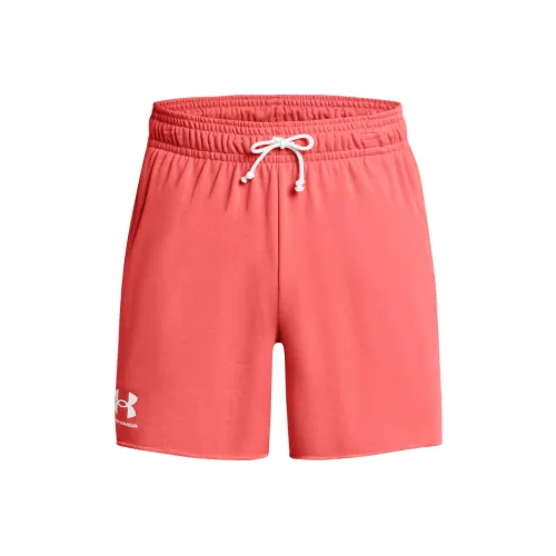 Under Armour UA Rival Terry 6' Casual Shorts Men's Watermelon Red