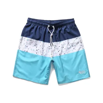 GAILANG Beach Shorts Men's Cyan White Blue
