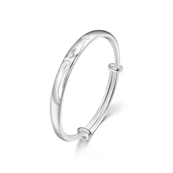 Bear Silversmith 999 Fine Silver Sterling Silver Bangle Women's