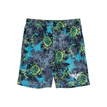 PUMA MELO BLUE HIVE AOP SHORT Casual Shorts Men's Black