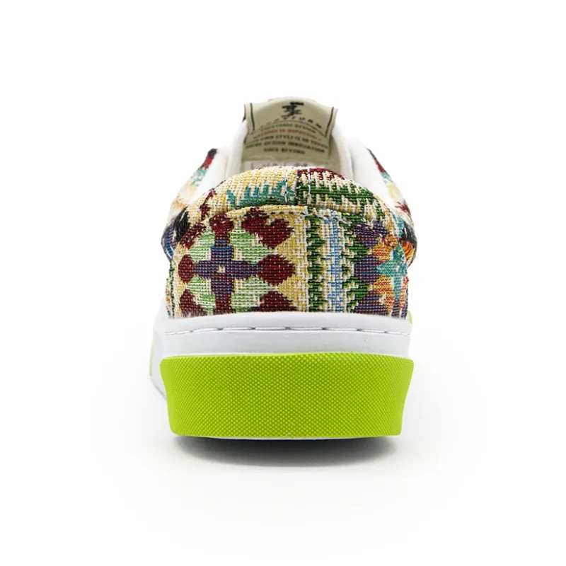 SUPSTORM Anti Slip Wear Resistant Low Top Skateboard Shoes Unisex Light Green-6