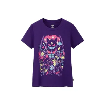 UNIQLO x POKEMON/, T Shirt Women's Dark Reddish Purple