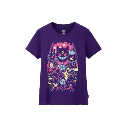 UNIQLO x POKEMON/, T Shirt Women's Dark Reddish Purple