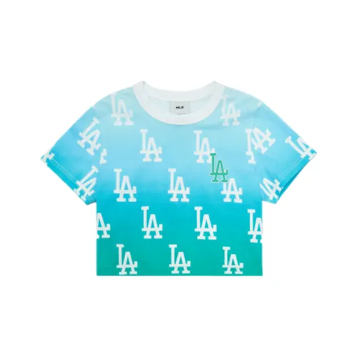 MLB Gradient Monogram T Shirt Women's Lake Blue