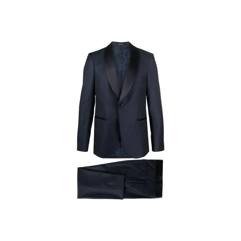 EMPORIO ARMANI Satin-Lapel Two-Piece Dinner Suit-0