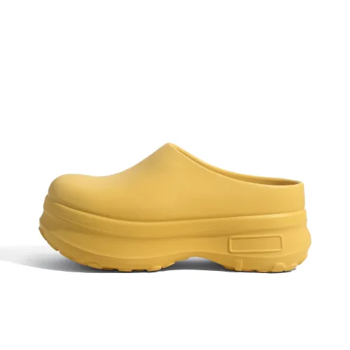 CHENTER KATER Stitching Quiet Abrasion Resistant Slip Resistant EVA Closed Toe Slippers Women's Yellow Chef Shoes