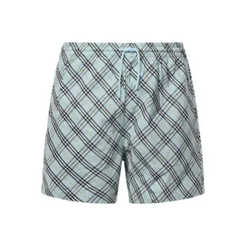 Burberry Check Printed Drawstring Swim Shorts