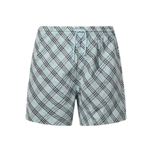 Burberry Check Printed Drawstring Swim Shorts