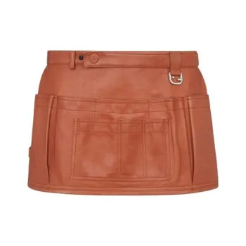 FENDI Tan Leather Skirt Men's Tan
