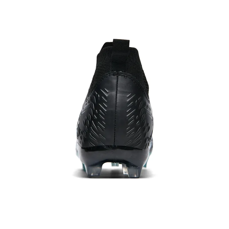Binary FG Firm Ground Cushioning Lightweight Slip Resistant Soccer Shoes Unisex Black-2