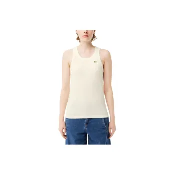 LACOSTE Tank Tops Women's White
