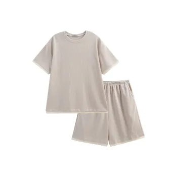 Same Language Pajama Set Men's Apricot White