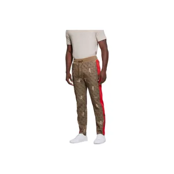 GUESS Graphic Knit Pants Casual Pants Men's Brown