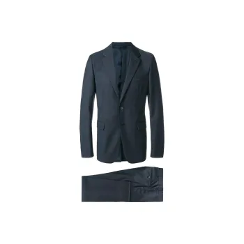 PRADA Business Suits Men Clothing Sets Gray Blue