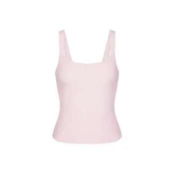 SKIMS SOFT LOUNGE LACE TANK Tank Tops Women's CHERRY BLOSSOM/Cherry Blossom