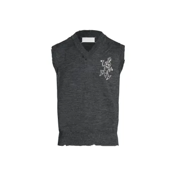 Maison Margiela Intarsia knit Wool Vest