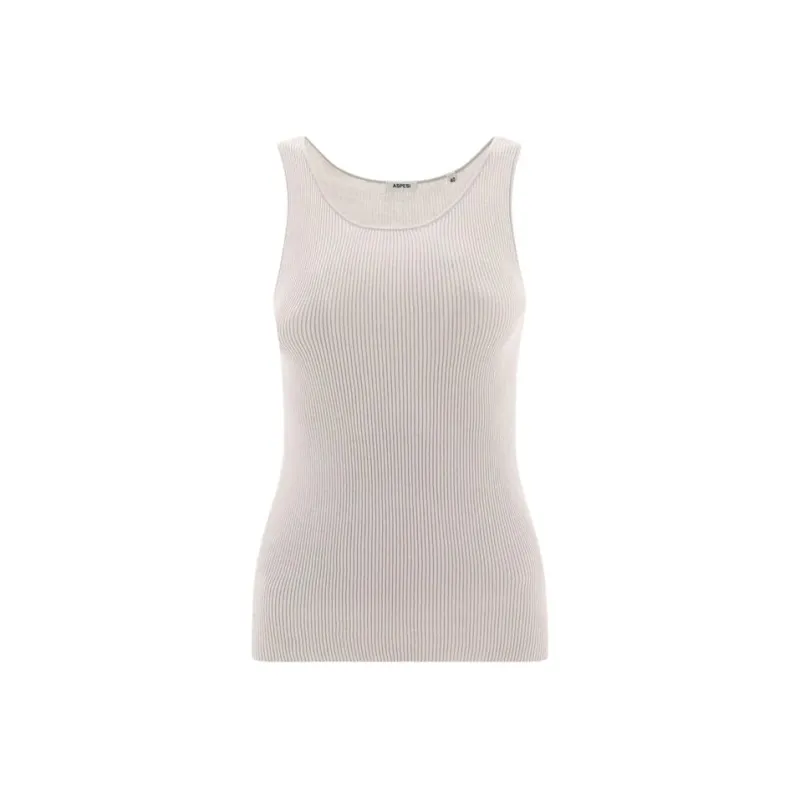 ASPESI Sleeveless Ribbed Tank Top-0