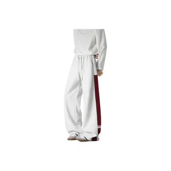 YOUSHIQI Casual Pants Unisex White Heather Gray