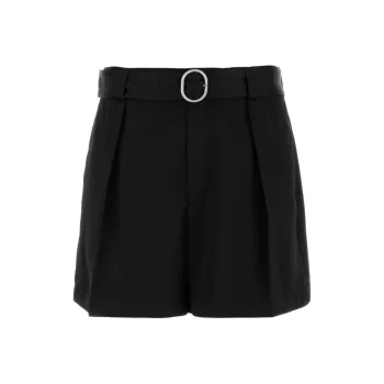 JIL SANDER Pleat Belted Bermuda Shorts