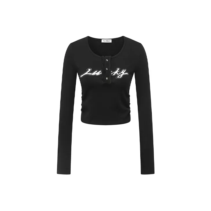 MacyMccoy Long-Sleeved T-Shirt Women's Black-0