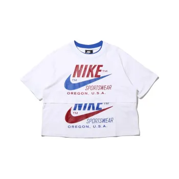 Nike Drop Shoulder Sleeve T Shirt Women's White US Version