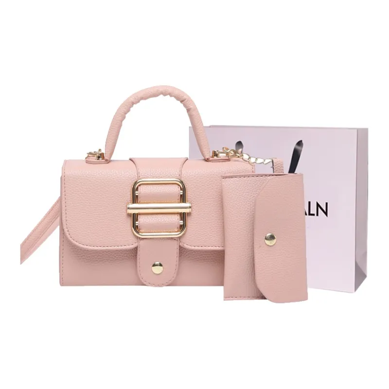 LOUIS ROYALN PU One Shoulder Handbag Regular Unisex Black/Pink/Red/Brown-3