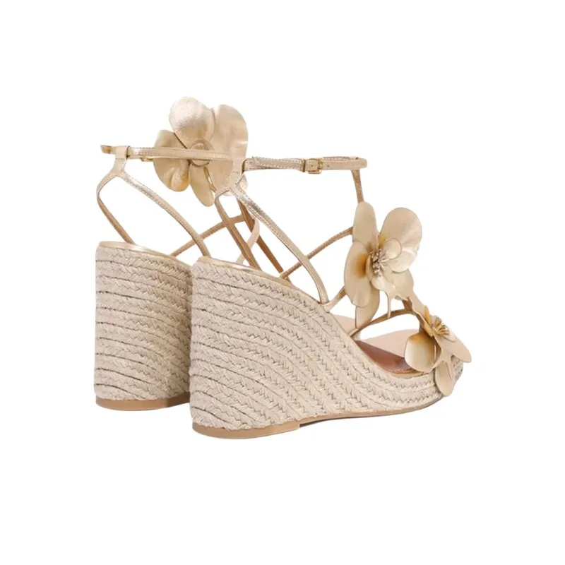 Zimmermann Orchid One Strap Sandals 11cm Women's Gold-2