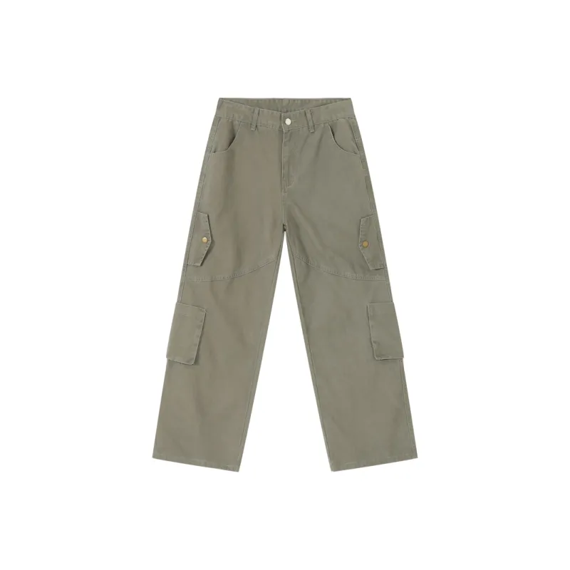 Voguo Relay Cargo Pants, Casual Pants Unisex Black-4