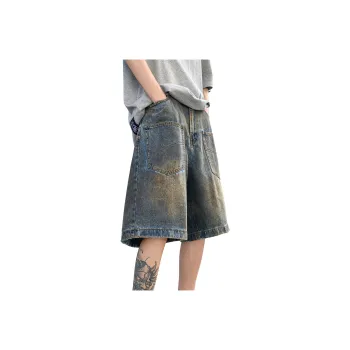 SXSY Denim Shorts Unisex Vintage Blue