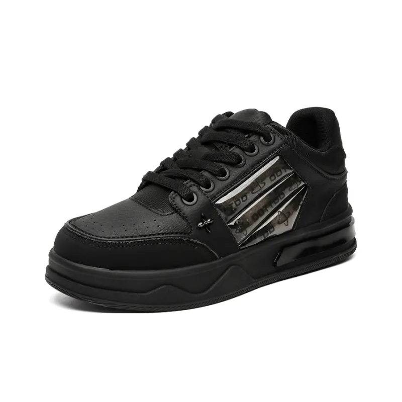 ACEMICKY Breathable Low Top Skateboard Shoes Men's Black-1