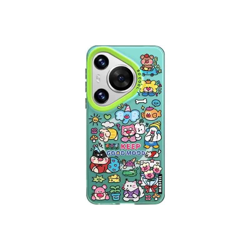 Marsfield Acrylic Material Magnetic Case Happy Graffiti Phone Cases Compatibility Huawei P70/60/50/40PRO-2