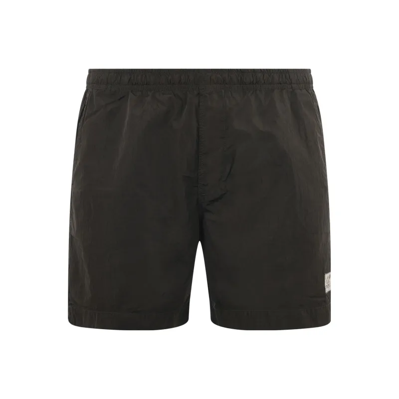 C.P.Company Logo Patch Elasticated Waist Swim Shorts-0