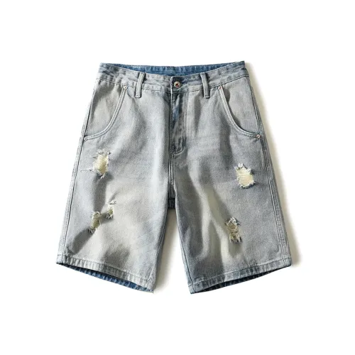 FAIRWHALE Denim Shorts Unisex Light Blue