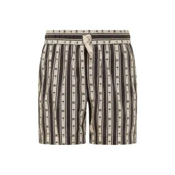 PALM ANGELS Monogram Printed Drawstring Shorts