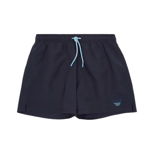 EMPORIO ARMANI Swim Shorts With Two tone Eagle Embroidery