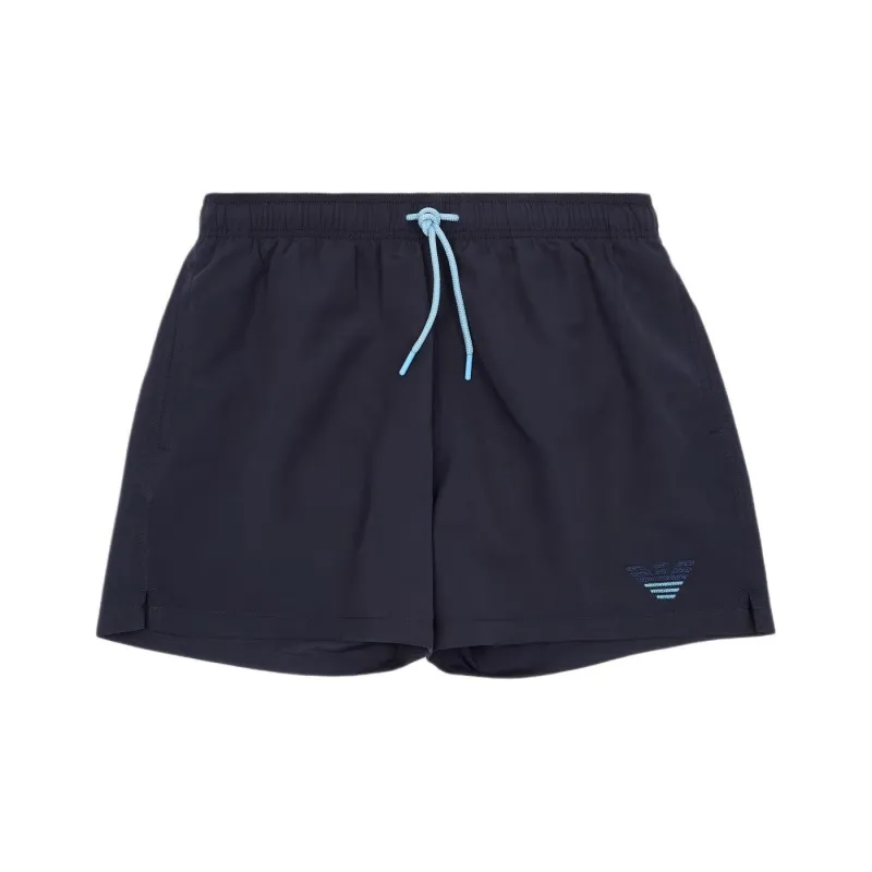 EMPORIO ARMANI Swim Shorts With Two tone Eagle Embroidery-0