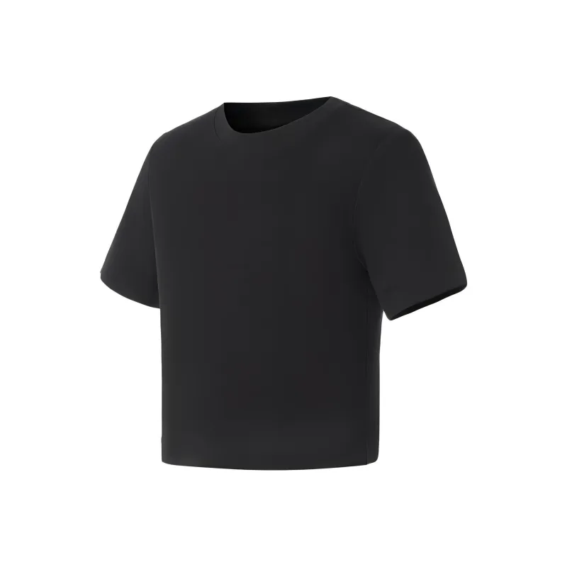 LINING Fitness Series Crop Tops Women's Black-0