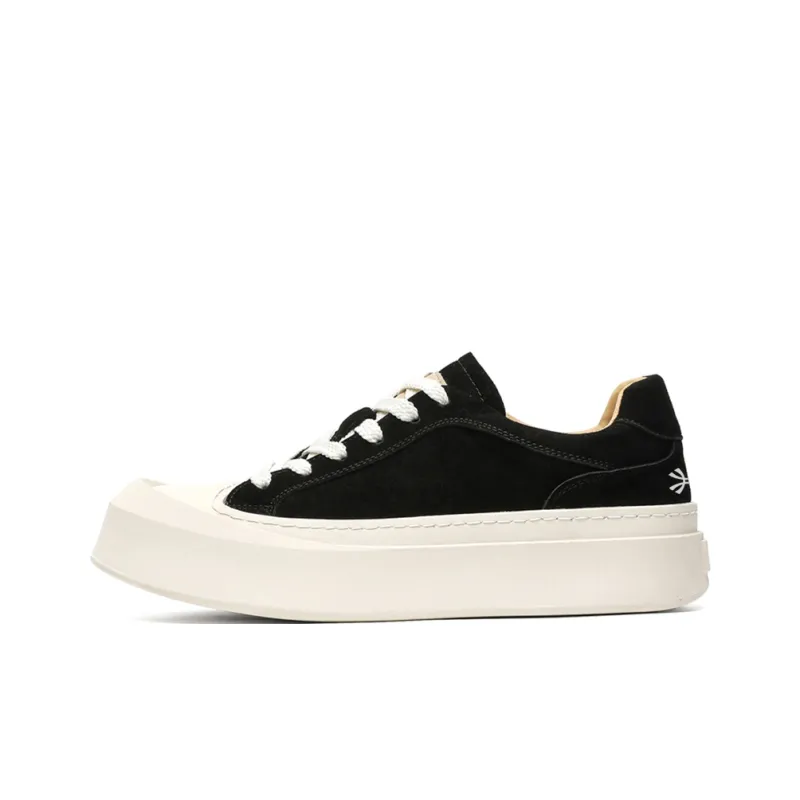 YUZHAOLIN Anti Slip And Wear Resistant Height Increasing Low Top Skateboard Shoes Men's Black-6