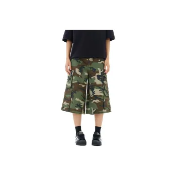 FONDLOOK Denim Shorts Men Camouflage