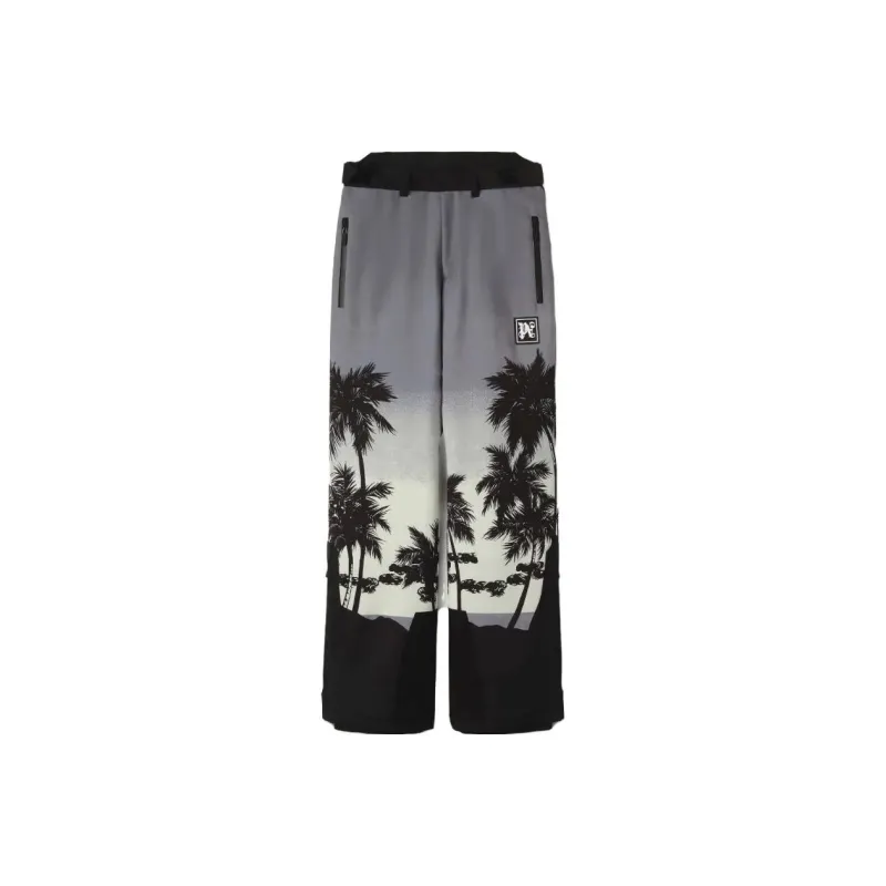 PALM ANGELS Palm Printed Straight Leg Padded Ski Bottoms-0