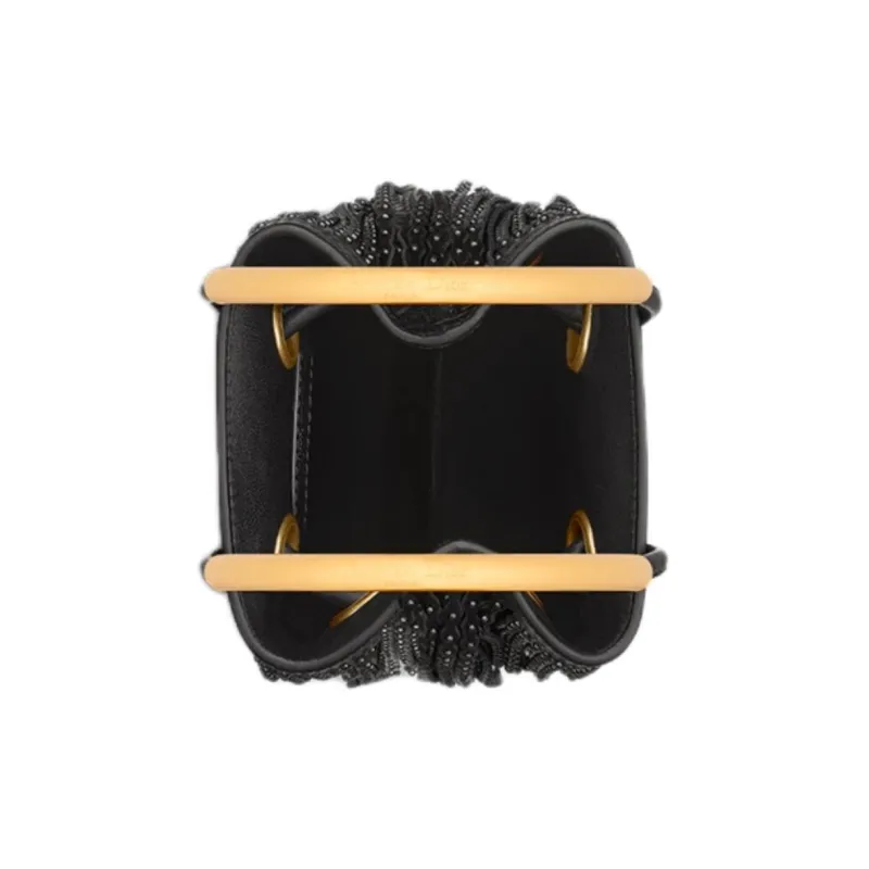 DIOR Sheepskin Bucket Bag, Shoulder Bag, Crossbody Bag, Handbag Mini Women's Black-4
