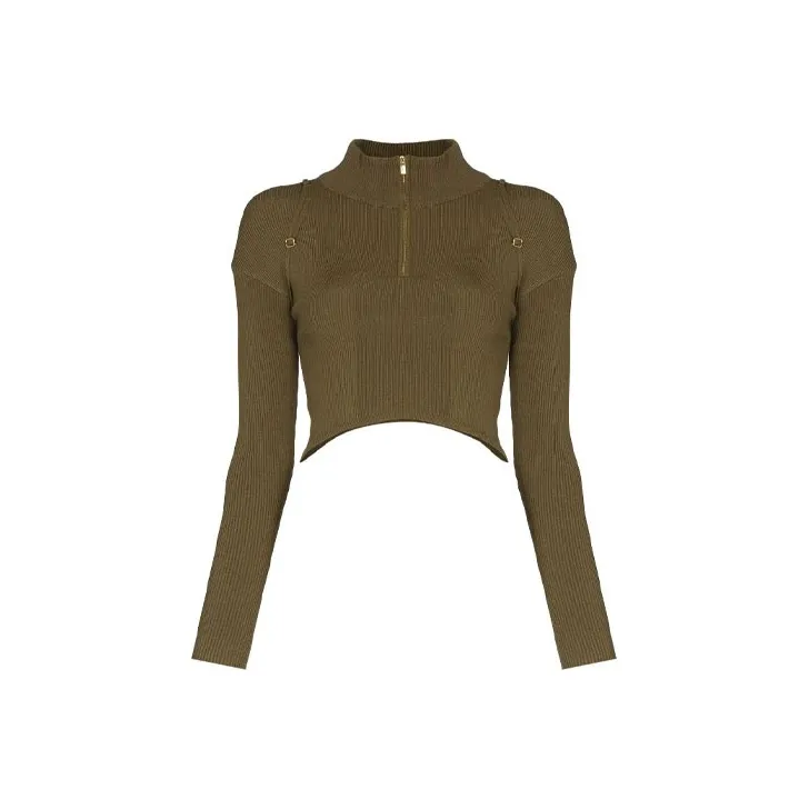 Jacquemus FW21 Slim Fit Sweater Women's Khaki-0