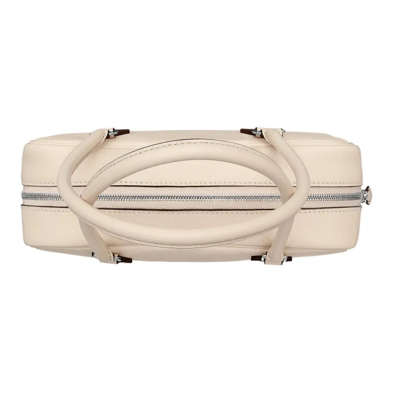 HERMES Plume Swift Calfskin Handbag Mini Women's 10 Craie Milkshake White-3