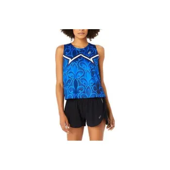 Asics NATIONS RUN TANK Tank Tops Women's Blue