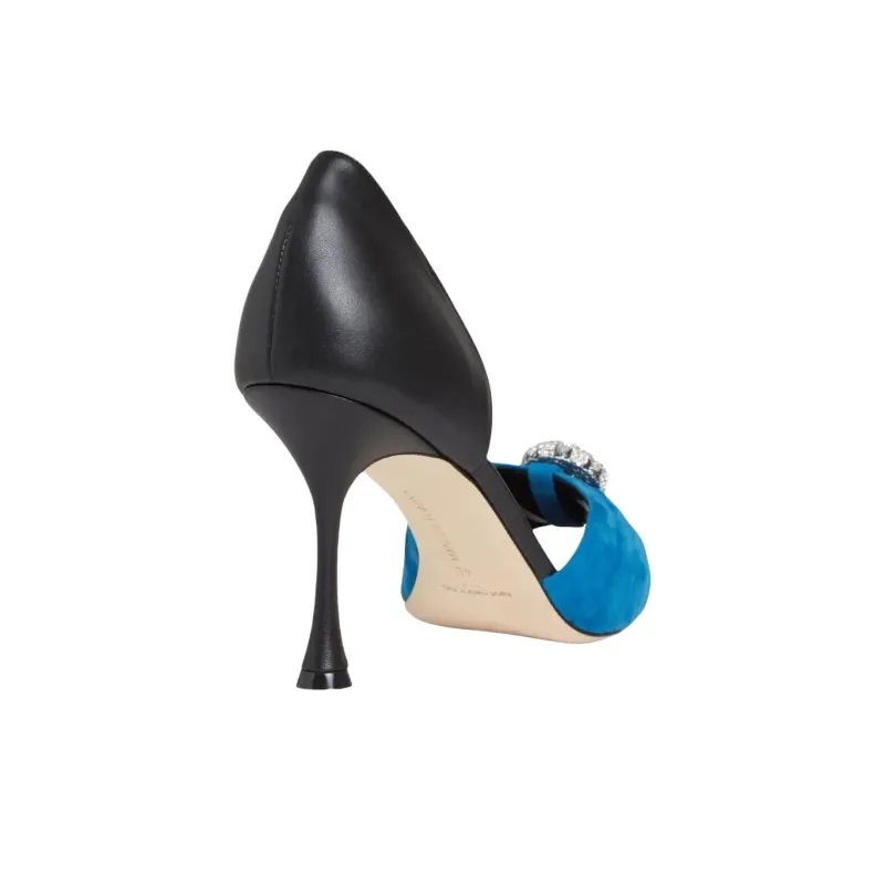MANOLO BLAHNIK Ansak One Strap Sandals 9cm Women's Blue-2