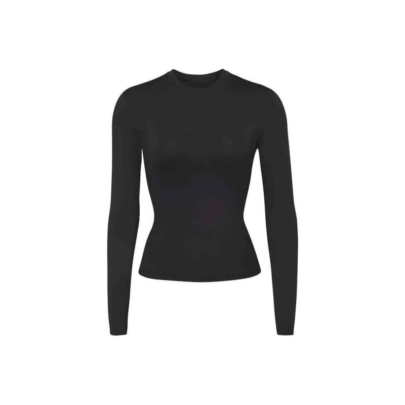 Skims Swim Long Sleeve Shirt Onyx-0