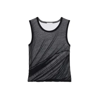 Helmut Lang Jersey Bubble Tank Top