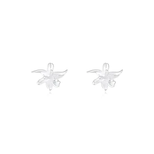 Love Link 925 Sterling Silver Stud Earrings Women's