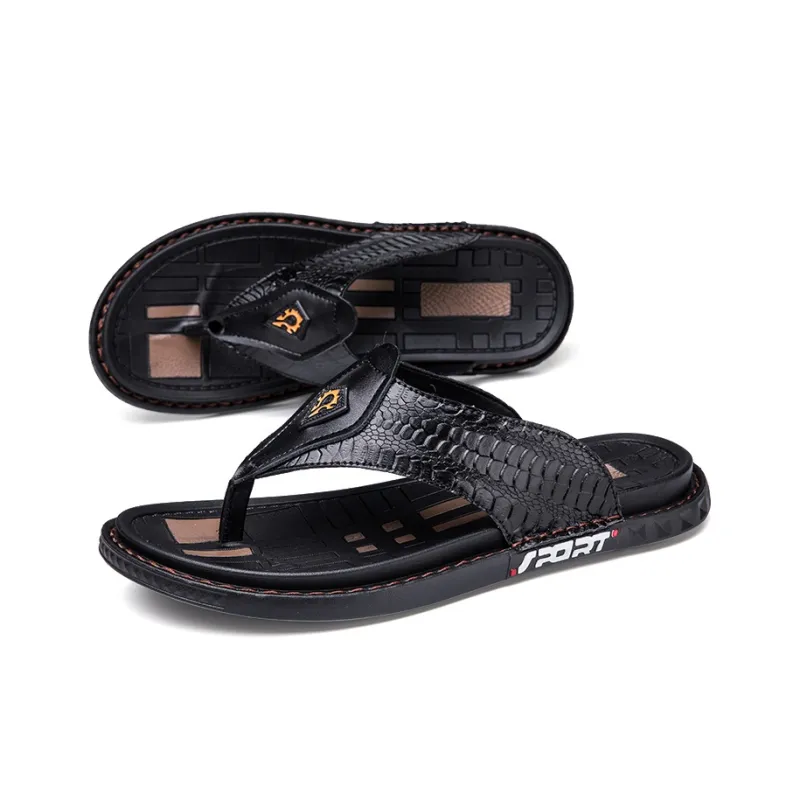 Shiozawa Rubber Sole Stitching Slip Resistant Quick Dry Flip Flops Men's-2